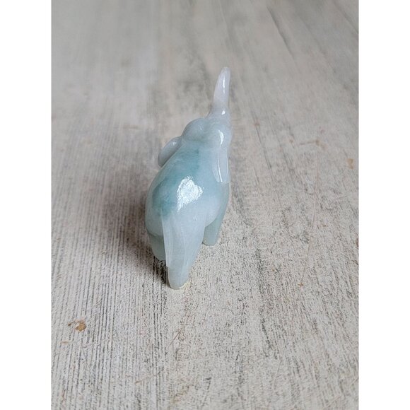 Miniature‎ green quartz elephant figure Decor Safari unique - Picture 5 of 6